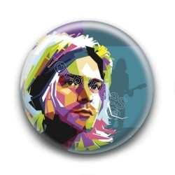 Badge : Graphique, chanteur Kurt Cobain
