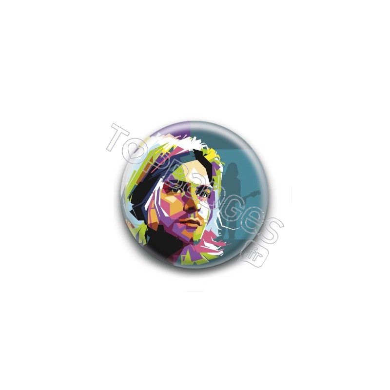 Badge : Graphique, chanteur Kurt Cobain