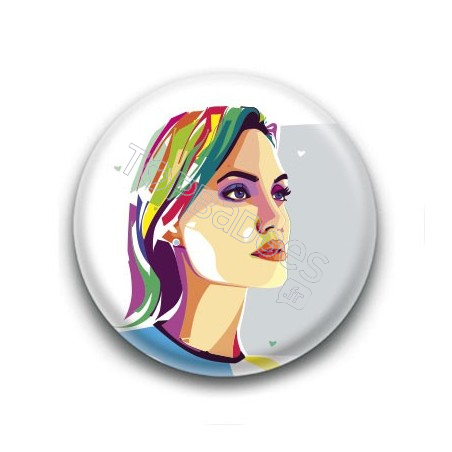 Badge : Graphique, actrice Angelina Jolie