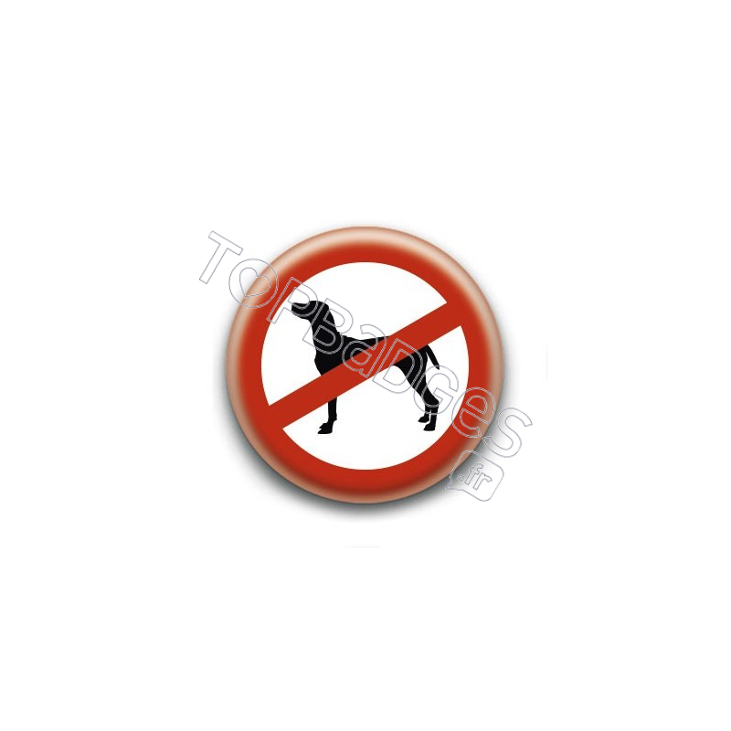 Badge : Chien interdit