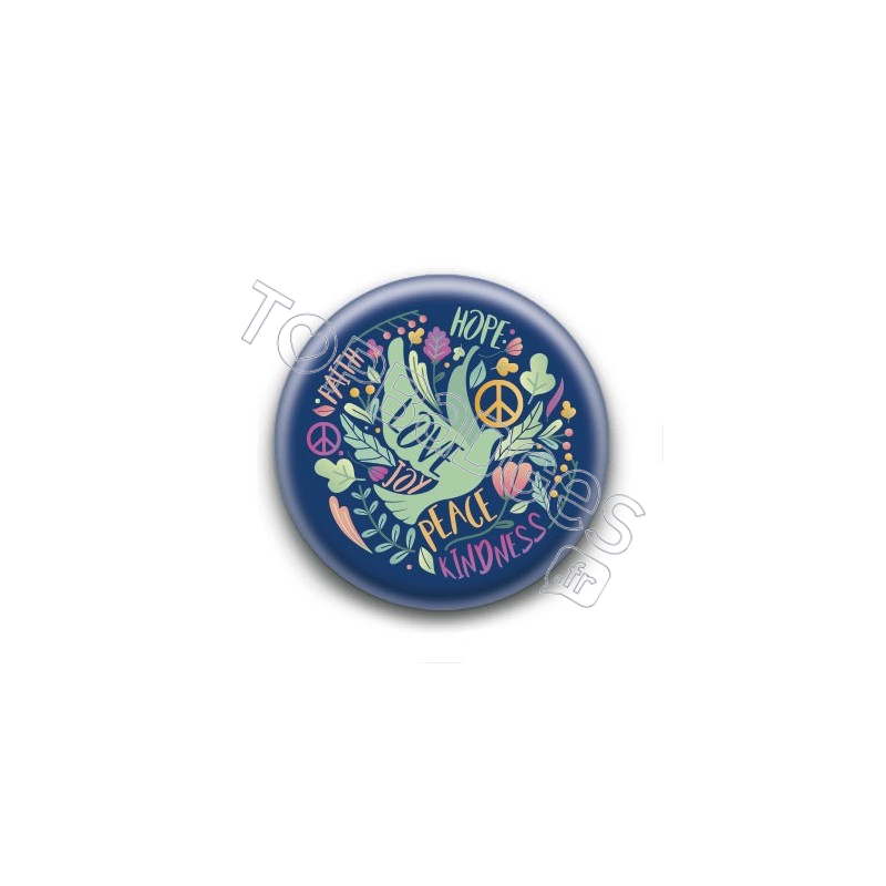 Badge : Paix et amour