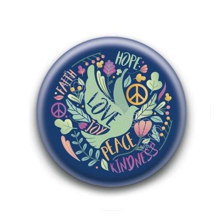 Badge : Paix et amour