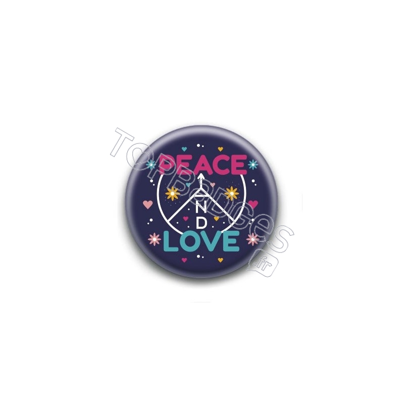 Badge : Peace & love
