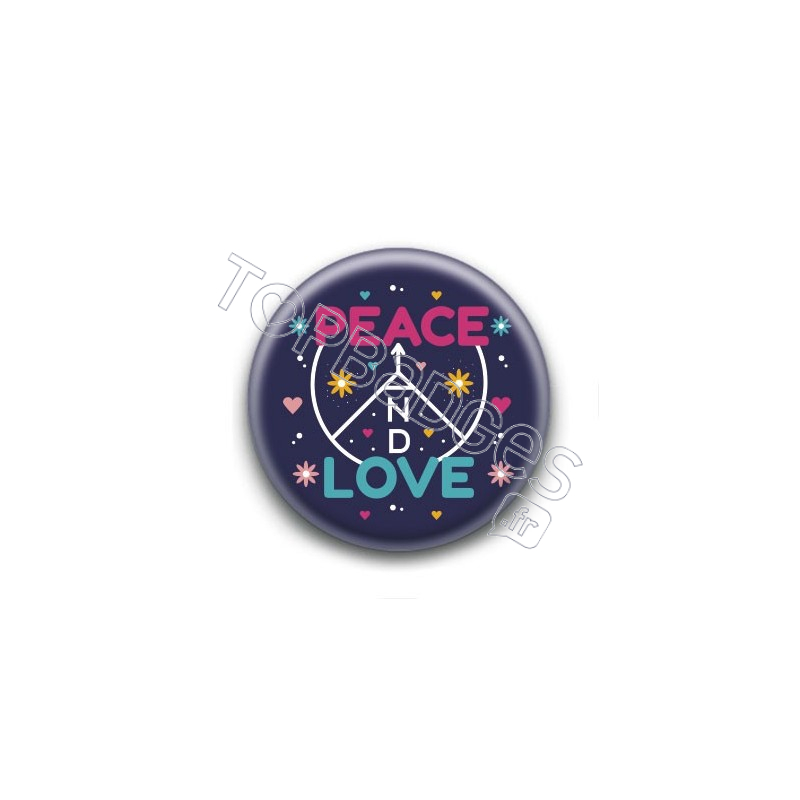 Badge : Peace & love