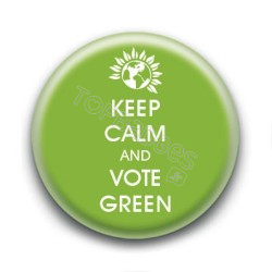 Badge : Keep calm and vote green