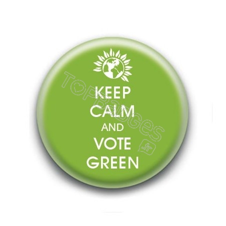 Badge : Keep calm and vote green