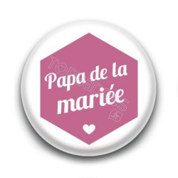 Badge : Hexagone rose, Papa de la mariée