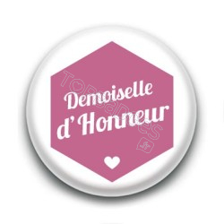 Badge : Hexagone rose, Demoiselle d'Honneur