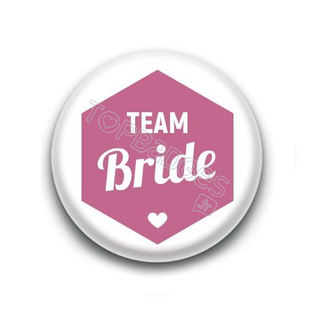 Badge : Hexagone rose, Team Bride