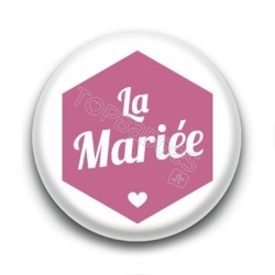 Badge : Hexagone rose, La Mariée