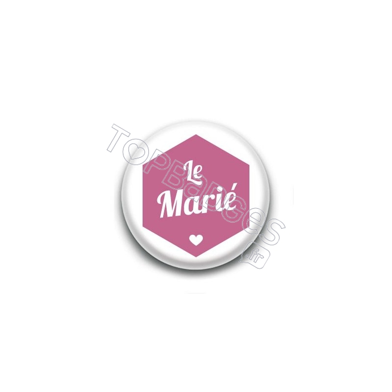 Badge : Hexagone rose, Le Marié