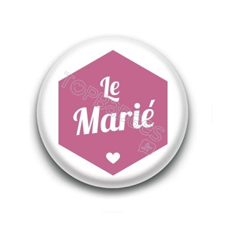Badge : Hexagone rose, Le Marié