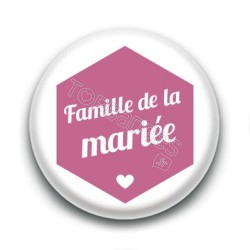 Badge : Hexagone rose, Famille de la Mariée