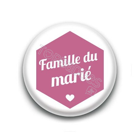 Badge : Hexagone rose, Famille du marié