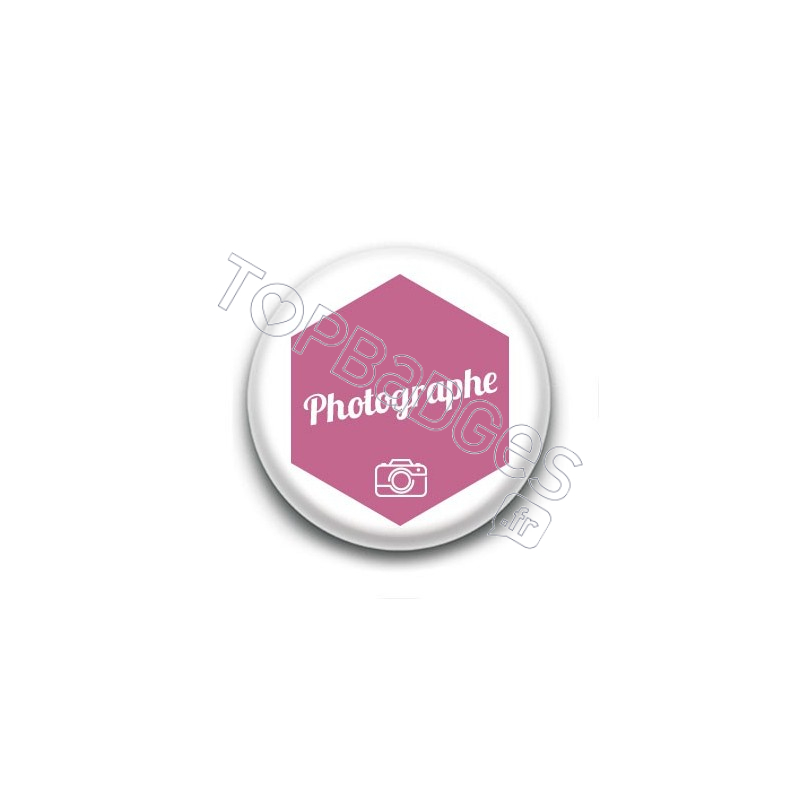 Badge : Hexagone rose, Photographe