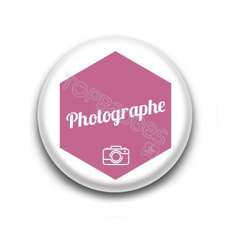 Badge : Hexagone rose, Photographe