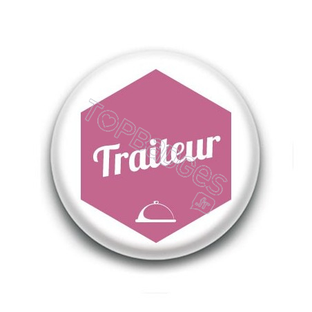 Badge : Hexagone rose, Traiteur