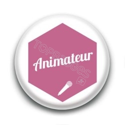 Badge : Hexagone rose, Animateur