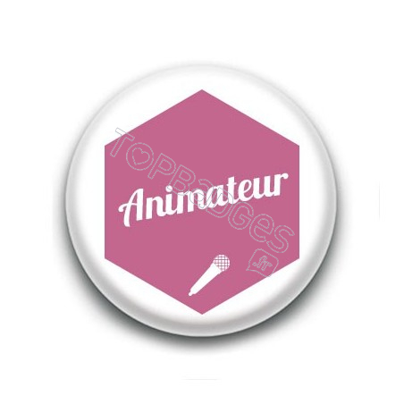 Badge : Hexagone rose, Animateur