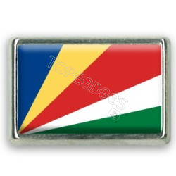 Pins rectangle : Drapeau Seychelles