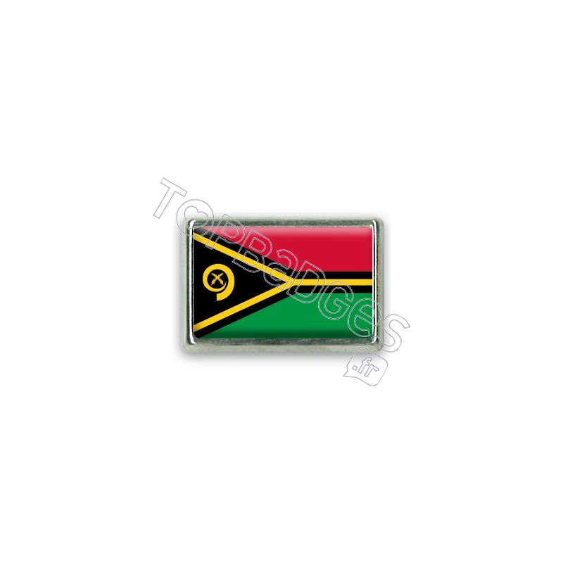 Pins rectangle : Drapeau Vanuatu