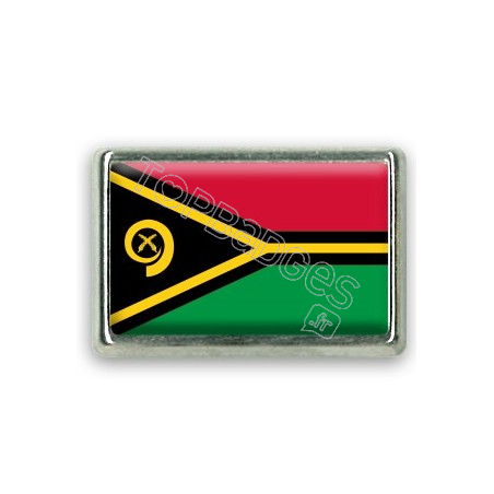 Pins rectangle : Drapeau Vanuatu