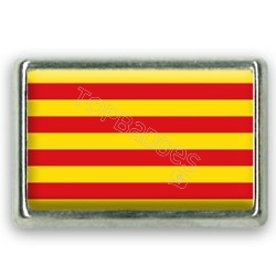 Pins rectangle : Drapeau Catalogne