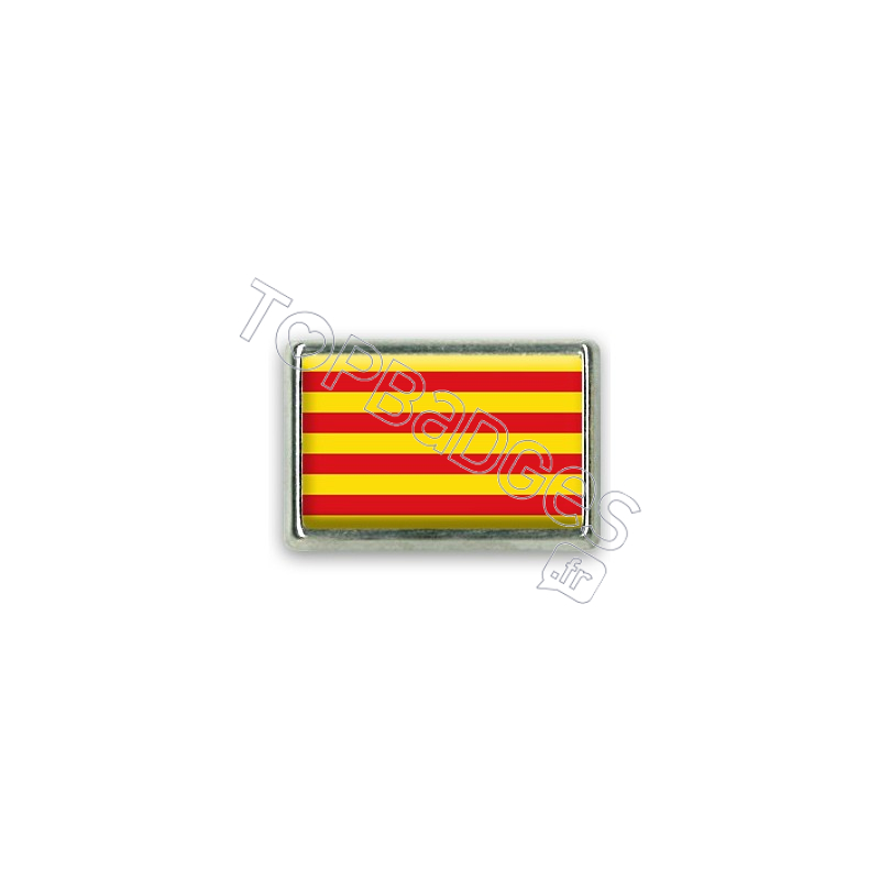 Pins rectangle : Drapeau Catalogne