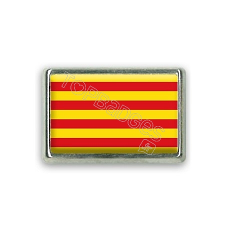 Pins rectangle : Drapeau Catalogne