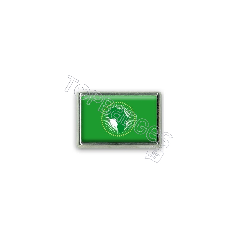 Pins rectangle : Drapeau Union Africaine