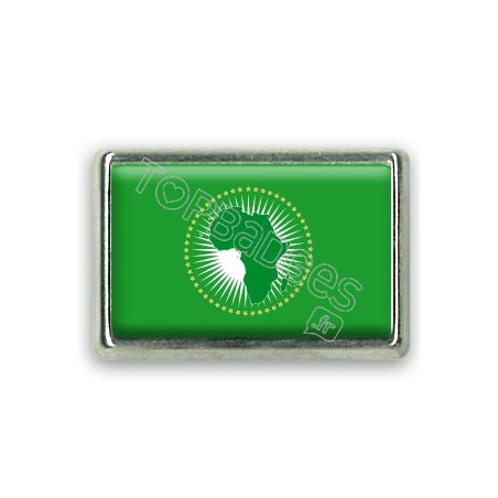 Pins rectangle : Drapeau Union Africaine