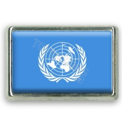 Pins rectangle : Drapeau ONU