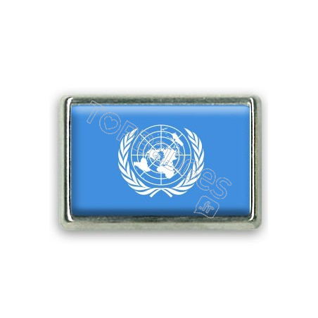 Pins rectangle : Drapeau ONU