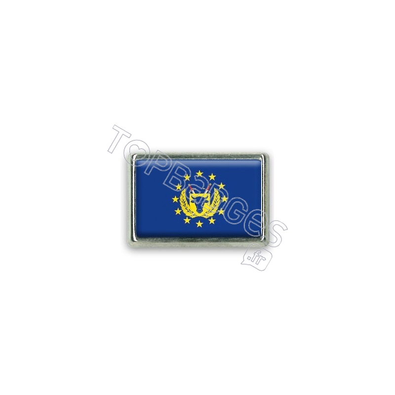 Pins rectangle : Drapeau forces armées de l'Union Européenne