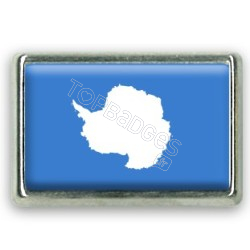 Pins rectangle : Drapeau Antarctique