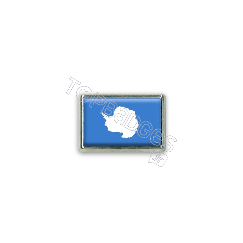 Pins rectangle : Drapeau Antarctique