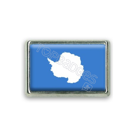 Pins rectangle : Drapeau Antarctique