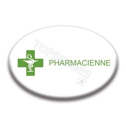 Badge ovale : Pharmacienne