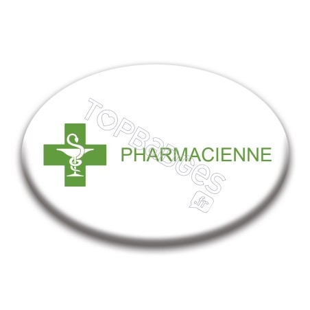 Badge ovale : Pharmacienne