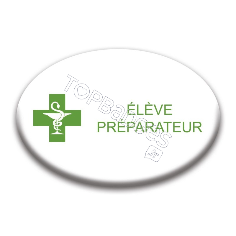 Badge ovale : Élève préparateur