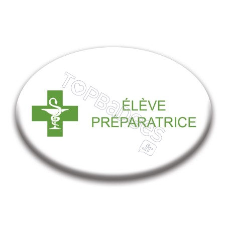 Badge ovale : Élève préparatrice