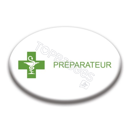 Badge ovale : Préparateur