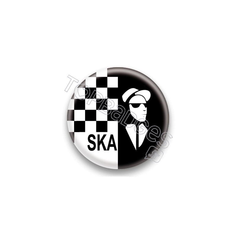 Badge Ska Damier