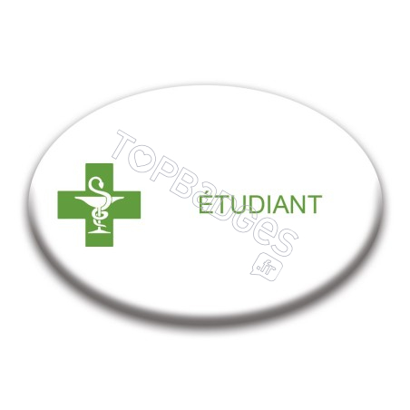 Badge ovale : Étudiant