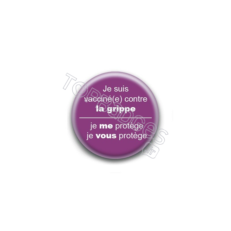 Badge Vacciné contre la grippe