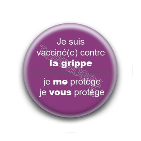 Badge Vacciné contre la grippe