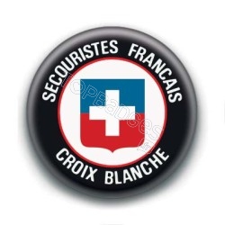 Badge : Secouristes français, croix blanche