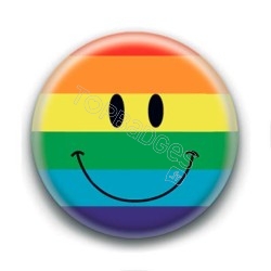 Badge : Smiley LGBTQIA+