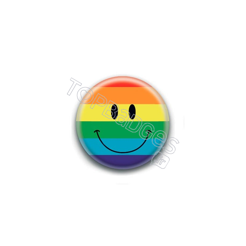 Badge : Smiley LGBTQIA+