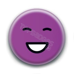 Badge : Smiley violet